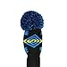 Scott Edward Blue Yellow Black Abstract Pattern Golf Head Covers Set of 4 Wood Clubs