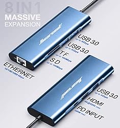 Hiearcool USB C Hub, 8in1 USB C to 4K 60Hz HDMI