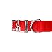 Downtown Pet Supply Deluxe Padded Adjustable Dog Collar - Metal Buckle & D-Ring - Machine Washable & Water Resistant - Red - L