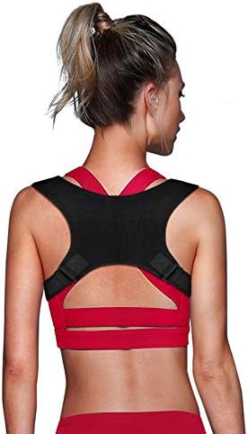 Adjustable Posture Corrector - Comfortable Shoulder & Back Brace for Slouching - Discreet Design for Men & Women - for Upper Back Clavicle Support - Suitable for Running & Sports