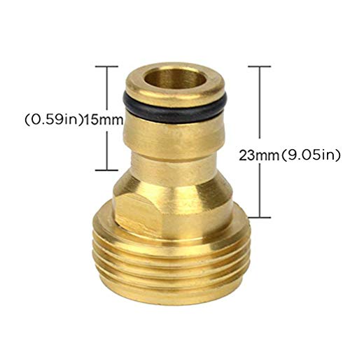 6 Pcs 3/4 Inch Hose Beak Quick Connect, Heavy Duty Water Hose Pipe Fitting Solid Brass Nozzle Connect for Plant Sprinkler Accessories Lawn Care