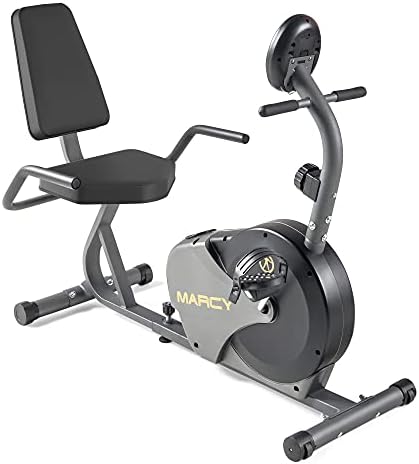 Marcy Magnetic Recumbent Bike with Adjustable Resistance and - Main Image