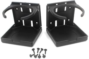 Songholee 2-Pack Cup Holder for Foosball Table - Clip-On Drink Stand, Durable Tabletop Beverage Organizer for Game Room, Offi