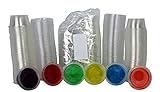 Disposable 2oz Plastic Condiment Cups with Lids, Souffle Portion, Jello Shot Cups, Salad Dressing, Sauce (100, Clear)