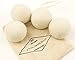 Organic Wool Dryer Balls, 4-Pack — Natural Ecofriendly Fabric Softener — Reusable Dryer Sheets for Infants — Soft and Gentle on Clothes & Skin