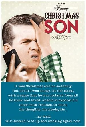Son Christmas Card, Funny Christmas Cards Son, Xmas Card for Son Son Christmas Card for Him Funny Christmas Card Son