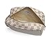 Daisy Rose Luxury Checkered Make Up Bag | PU Vegan Leather Cosmetic toiletry Travel bag (Cream)
