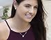 LESA MICHELE Sterling Silver 3-1/2 Cttw Cubic Zirconia & Aurora Borealis Cushion Crystal Necklace and Earring Set for Women