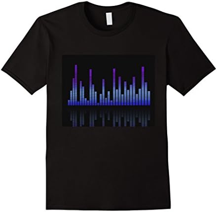 Men's Cool Rave Dance DJ Club Equalizer Music T-shirt Men Women  Large Black