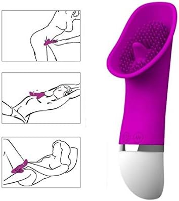 Soft siliconeTongue Vibrate Toy Oral Tongue Simulator, Waterproof 30 Frequency Vibration Wand, Multi Speed Clitorial Sucking Toy for Female