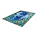 Blue Sea Theme Dolphin 3D Ocean Dolphin Fishes Pattern Blue Bathroom Floor Carpet - Flannel carpet Water and Skid Resistant Kids Home Decoration