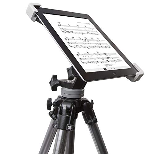 Universal Adjustable iPad Attachment Tripod Holder Secure Fit & Stable Positioning for Music, Presentions, Displays, Teachers, Events, Coaching, Seminars (Certified Refurbished)