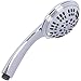 Aqua Elegante 6 Function Luxury Handheld Shower Head - Adjustable Pressure Rainfall Spray With Removable Nozzle For The Bathroom, Chrome
