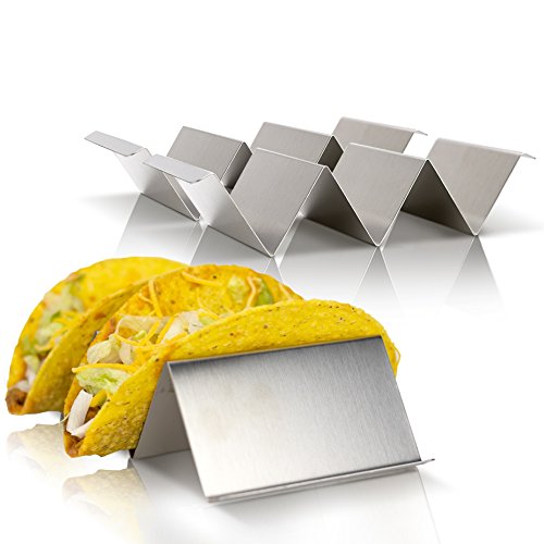Taco Holder Set of 4 - Stainless Steel Taco Stand - Dishwasher & Oven Save - Easy To Fill Taco Rack And Perfect To Keep Your Delicious Tacos - Thumbnail 4