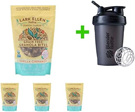 Lark Ellen Farm, Grain Free Granola Bites, Vanilla Cinnamon, 8 oz (227 g)(2 Pack(s)+Sundesa, Blender Bottle, Classic With Loop, 20 oz