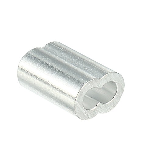 uxcell 1.2mm Cable Wire Rope Aluminum Sleeves Clip Crimping Loop 100pcs - Thumbnail 4