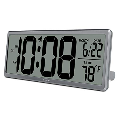 DreamSky Extra Large Digital Wall Clock Battery Operated, 13.7 inch
