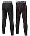TELALEO Boys’ Youth Compression Base Layer Pants Tight Running Leggings Trousers 2 Pack - XL