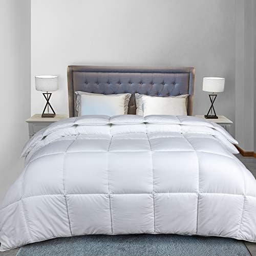Comforter Soft Quilted - Down Alternative Duvet Insert with Corner Tabs Warm Winter, Fluffy Reversible Hotel Collection, Hypoallergenic for All Season (Twin, White)