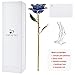 DEFAITH 24K Gold Dipped Real Rose Gifts, Best Wedding Anniversary Valentines Day Love Gift for Her Wife Girlfriend Spouse, Blue with Stand