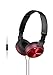 Sony Foldable Headphones with Smartphone Mic and Control - Metallic Red