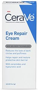 Image of CeraVe Eye Repair Cream | 0.5 Ounce | Eye Cream for Dark Circles and Puffiness | Fragrance Free