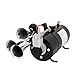 Happybuy 3-Trumpet Train Air Horn Kit 150 PSI Air System With 12V Air Compressor 150DB Super Loud Train Horns Kit for Truck Car Boat