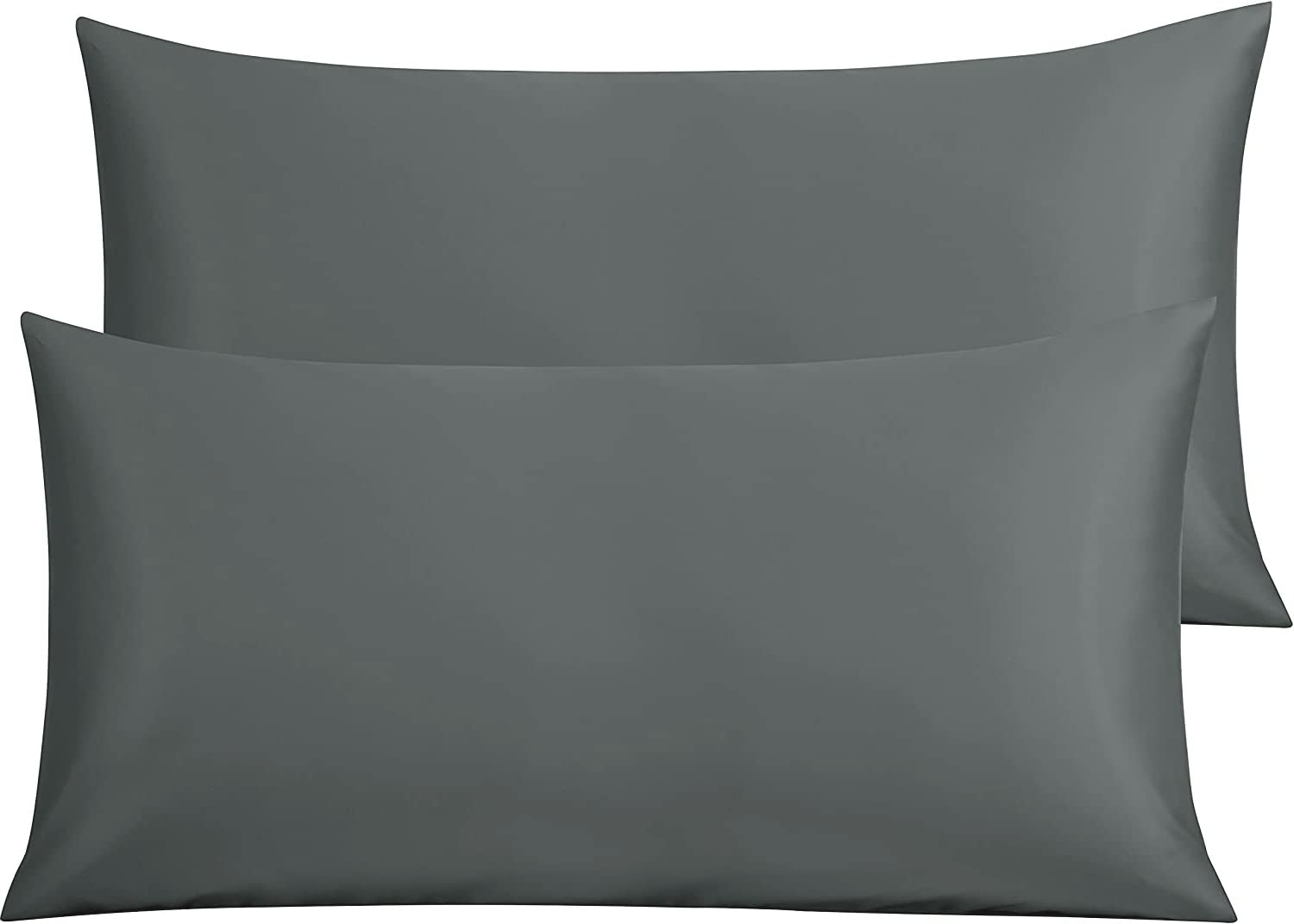 DARWEN STAR Pillow Cases 2 pack Poly Cotton Stain Resistant With Enveloped Closure Pillowcase 50 X 75 CM (Grey)