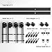 PENSON & CO. 13 FT Country Double Barn Wood Steel Sliding Barn Door Hardware Kit Antique Style Track Kit Black