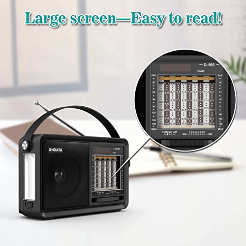 XHDATA D-901 Shortwave Radio AM/FM/SW Analog DSP Radio Transistor Radio ...
