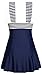 MiYang Women's One Piece High Waist Padded Swim Dress, Dark Blue Stripe, Tag Size 4XL=XL (US 16-18)