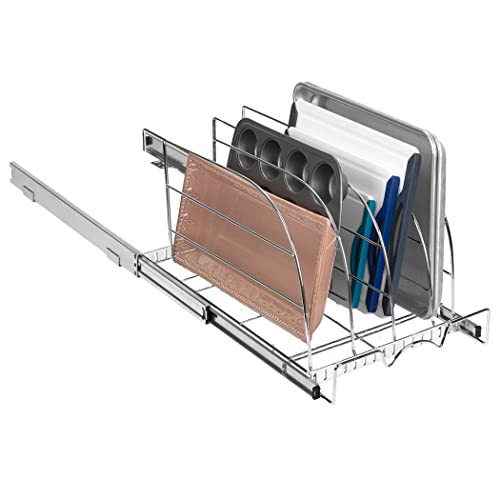 HOLDN’ STORAGE Pull Out Organizer for Cookie Sheet, Cutting Board, Bakeware, and Tray, Heavy