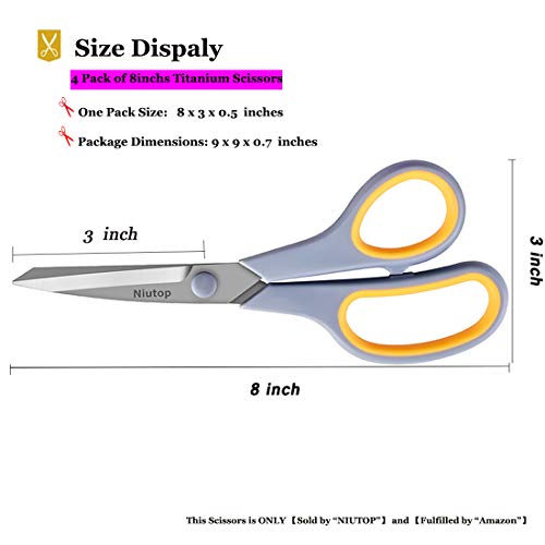 5 Scissors+Niutop+Titanium+Multipurpose+Comfort+Grip