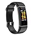 moreFit Fitness Tracker, Solo Waterproof Exercise Watch Active Sleep Alarm Monitors Pedometers for Walking, Steps Miles Calories GPS Counter, Smart Wristband Bracelet for Women Kids Men (Gun Black)