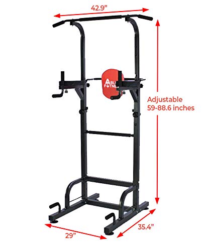 AbleFitness Dip Station Chin Up Bar Power Tower Pull Push Home Gym Fitness Core (Deluxe Version: wit AbleFitness Dip Station Chin Up Bar Power Tower Pull Push Home Gym Fitness Core (Deluxe Version: wit