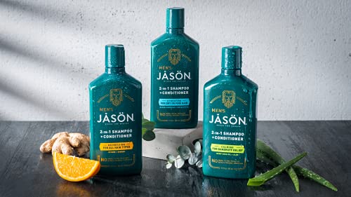 JASON MEN’S CALMING 2-IN-1 SHAMPOO AND CONDITIONER, 12 OZ