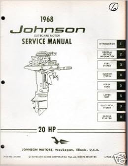 1968 JOHNSON OUTBOARD 20 H.P. SERVICE MANUAL: Manufacturer: Amazon.com