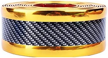 Car Stickers Trim Adhesive Edge Guard DIY Universal Styling Carbon Fiber Auto Accessories Bumper Protector Anti-Scratch Exterior Decoration Door Sill(5x100cmGold)