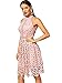 Floerns Women's Sleeveless Halter Neck Lace Cocktail Party A Line Dress Pink S