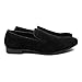 AZAR MAN New Men's Black Suede Slip on Loafers Modern Dress Shoes
