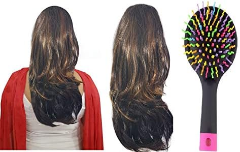 Baal Synthetic Hair Ponytail Extension For Women And Girls For Daily Wear And Party Wear And Wear On Any Occasions With Free Hair Brush 30 Gram Pack Of 1 (Golden Highlighting (M4))