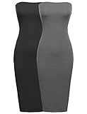 Made by Emma Women's Sexy Tube Top Body-Con Midi Dress in