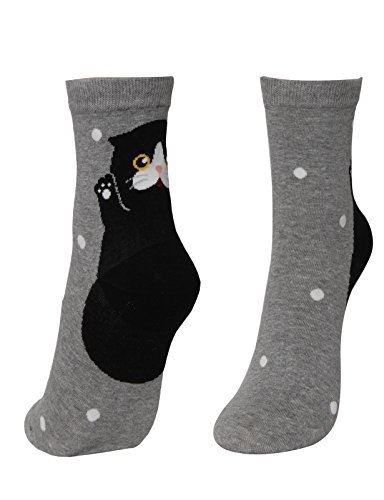 OSABASA Women Sweet Animal Socks 5Pack-Hi five Cat Touch (KWMS0415) - Thumbnail 6