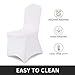 Peomeise 50pcs Stretch Spandex Chair Cover for Wedding Party Dining Banquet Event (White, 50)
