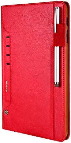 Galaxy Tab S4 10.5 PU Leather Case, YiMiky Slim Magnetic Book Cover with Stand Business Style for Men Smart Stand Case Cover for Samsung Galaxy Tab S4 10.5 inch SM-T830/SM-T835 2018 - Red