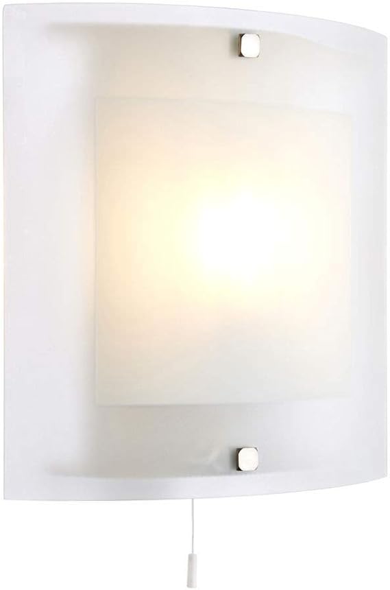 Clear & Frosted Glass with Polished Chrome Wall Light Amazon.co.uk
