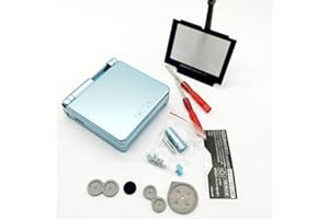 EXSEK Replacement Housing Shell Pack Compatible with Gameboy Advance SP, GBA SP Full Housing Shell (Light Blue)