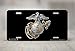 Airstrike USMC License Plate Marines License Plate-Marine Corps Emblem on Black Made in USA Metal License Plate-669