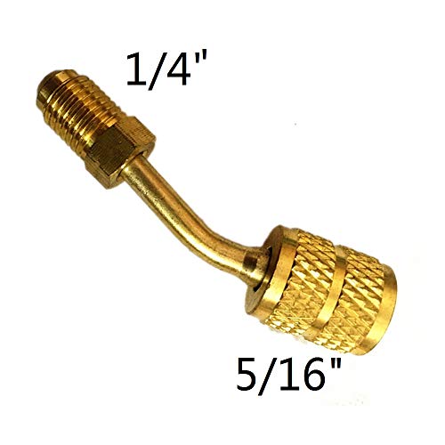 vznbJuan 5/16" Female SAE to 1/4" Male SAE Swivel Adapter for R410a with Thimble Mini Split HVAC System,Pack of 2