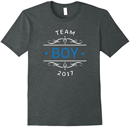 Mens Team Boy 2017 Gender Reveal Party - Cute Blue Gift T-Shirt Large Dark Heather
